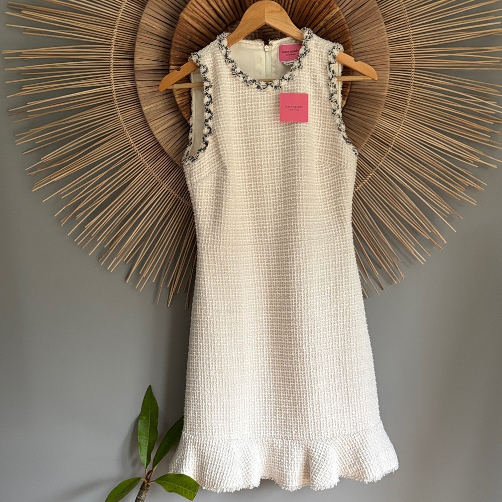 Kate Spade White Tweed Mini Dress
